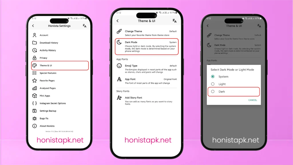 Honista APK Themes iOS