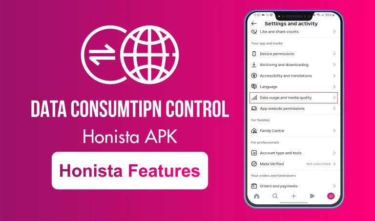 Honista APK Features Data Consumption Control